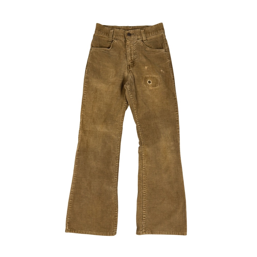 Vtg 70s Levi's‎ White Tab Corduroy Flare Pants Women's 24 Brown Bell Bottoms USA